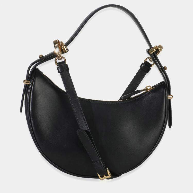 Pre Owned Prada Black Soft Calfskin Small Arque Shoulder Bag