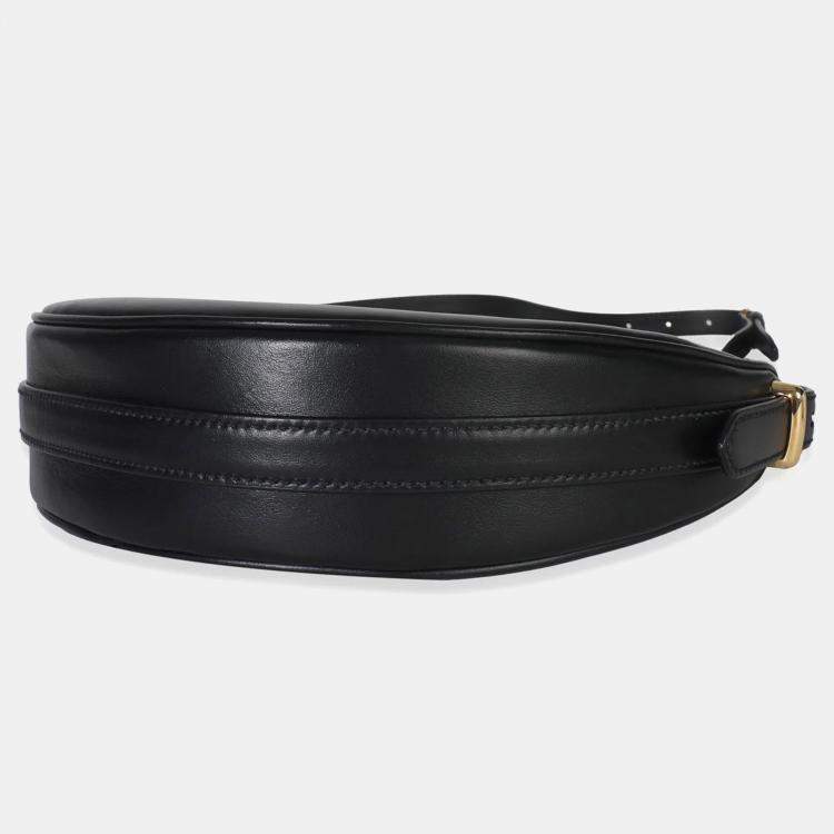 Pre Owned Prada Black Soft Calfskin Small Arque Shoulder Bag