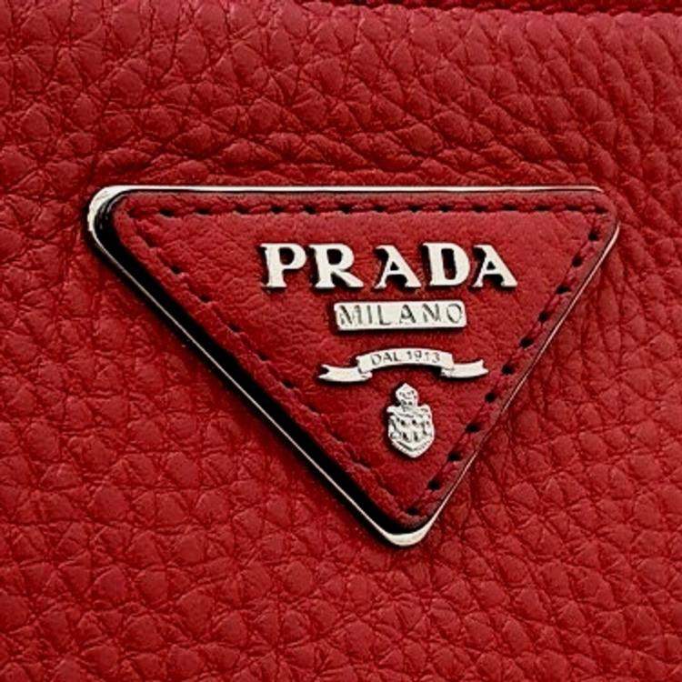Pre Owned Prada Red Leather clutch
