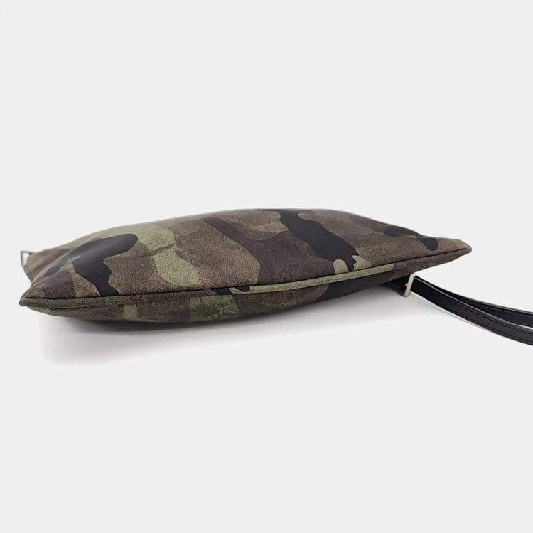 Pre Owned Prada Multicolor Fabric camouflage pouch
