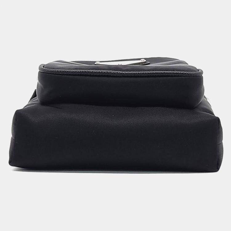 Pre Owned Prada Black Nylon Re-Nylon Phone Holder and Crossbody Bag