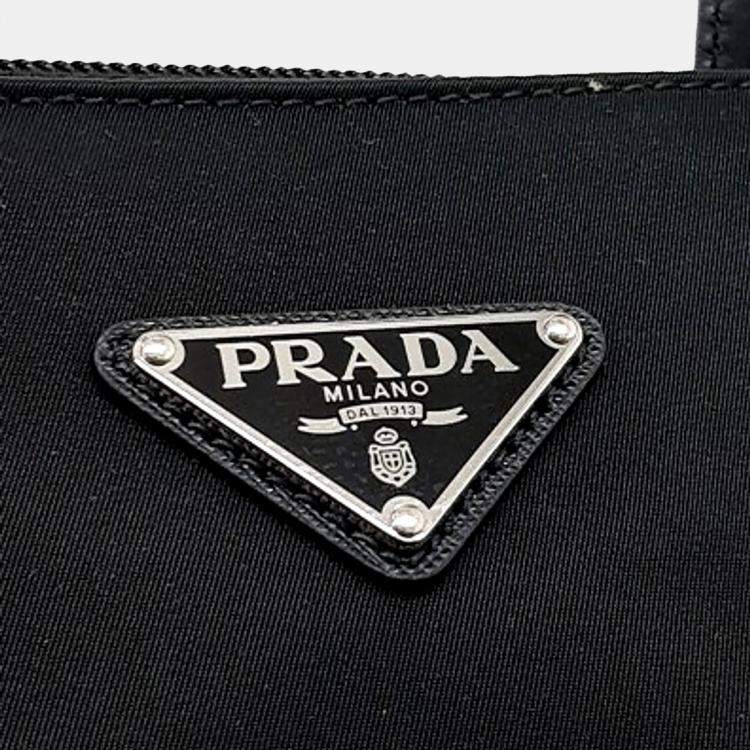 Pre Owned Prada Black Nylon Re-Nylon Tote Bag