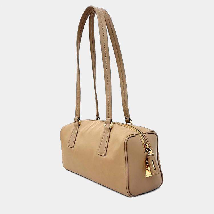 Pre Owned Prada Beige Nylon Re-Nylon Shoulder Bag
