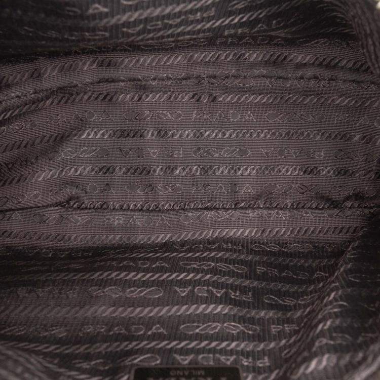 Pre Owned Prada Black Tessuto Re Edition 2005 Satchel