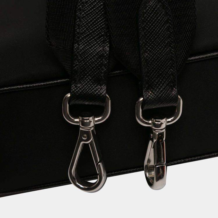 Pre Owned Prada Black Tessuto Re Edition 2005 Satchel