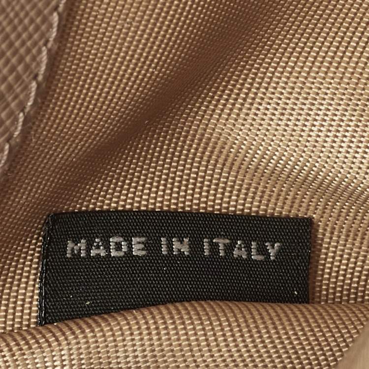 Pre Owned Prada Beige Saffiano Leather Flap Continental Wallet