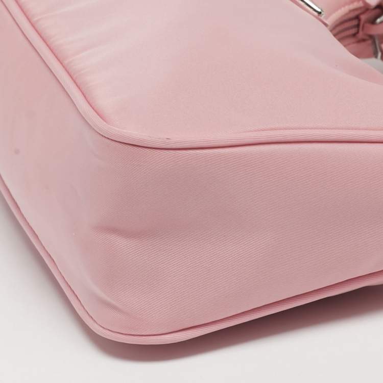 Pre Owned Prada Re-Edition 2000 Pink Nylon Shoulder Bag