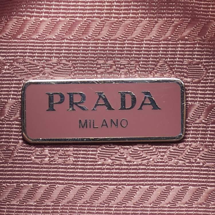 Pre Owned Prada Re-Edition 2000 Pink Nylon Shoulder Bag