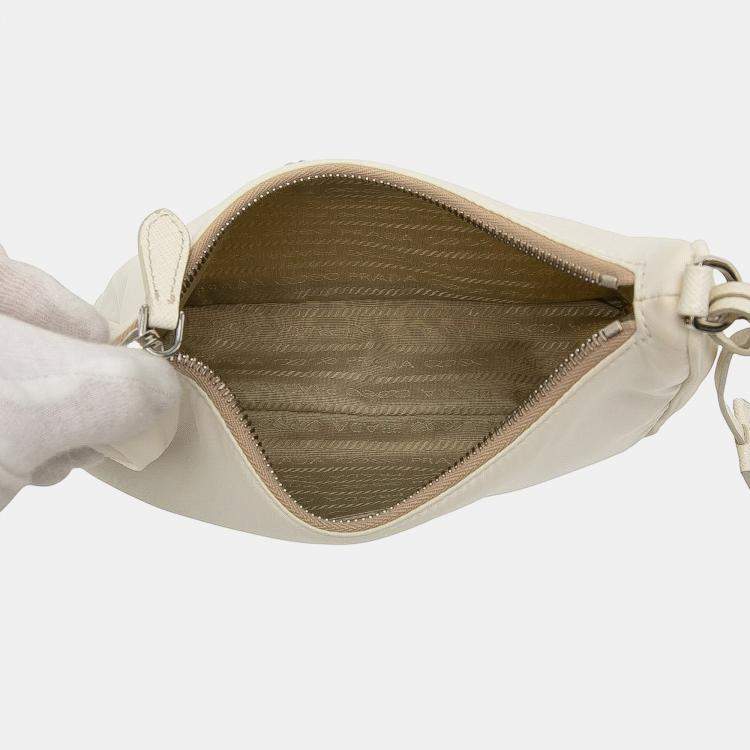 Pre Owned Prada White Re Nylon Re Edition 2005 Satchel