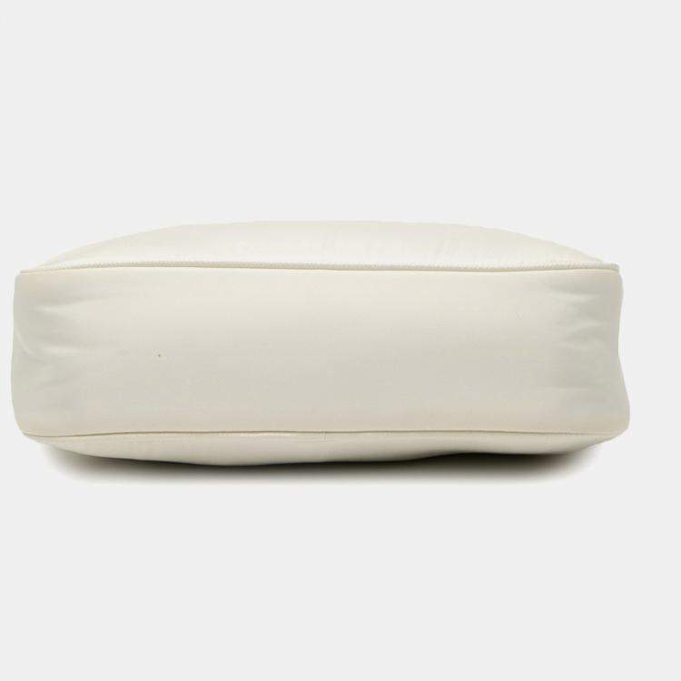 Pre Owned Prada White Re Nylon Re Edition 2005 Satchel