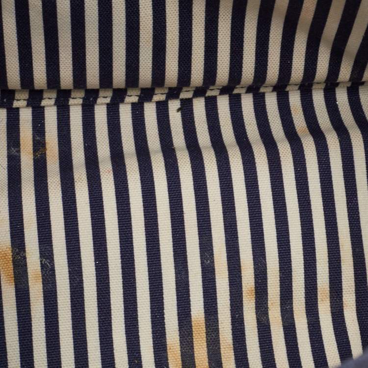 Pre Owned Prada Canapa Logo Blue Canvas Tote