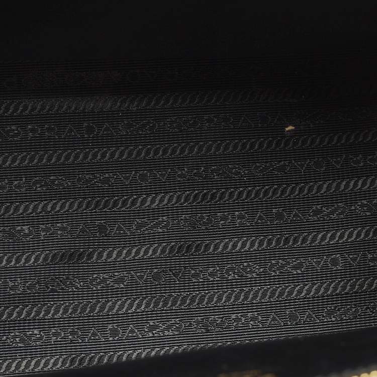 Pre Owned Prada Paradigme Black/Pink Saffiano Leather Tote