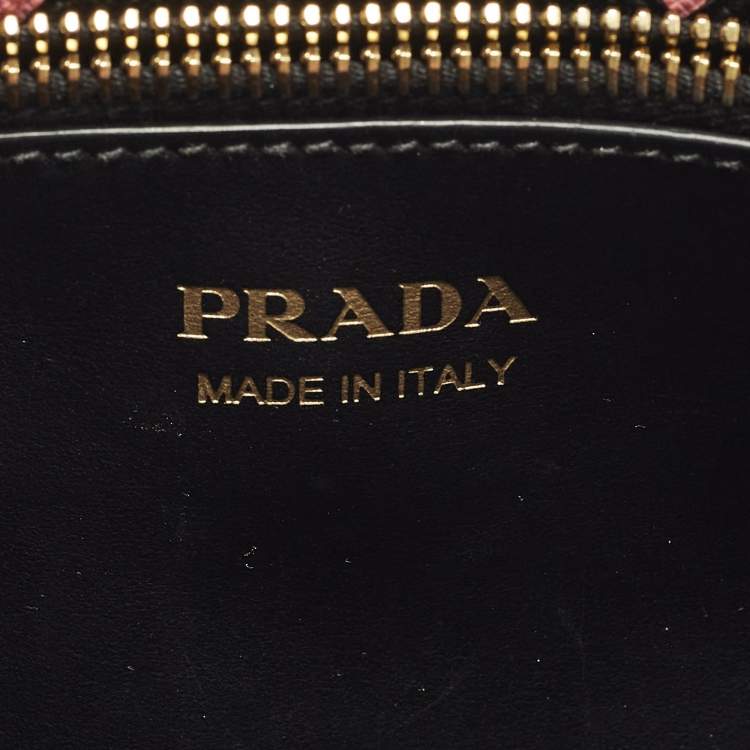 Pre Owned Prada Paradigme Black/Pink Saffiano Leather Tote