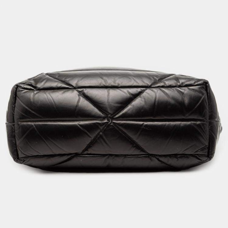 Pre Owned Prada Black Large Quilted Nappa Padded Tote