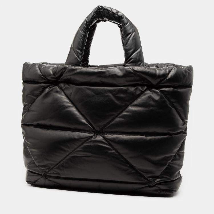 Pre Owned Prada Black Large Quilted Nappa Padded Tote