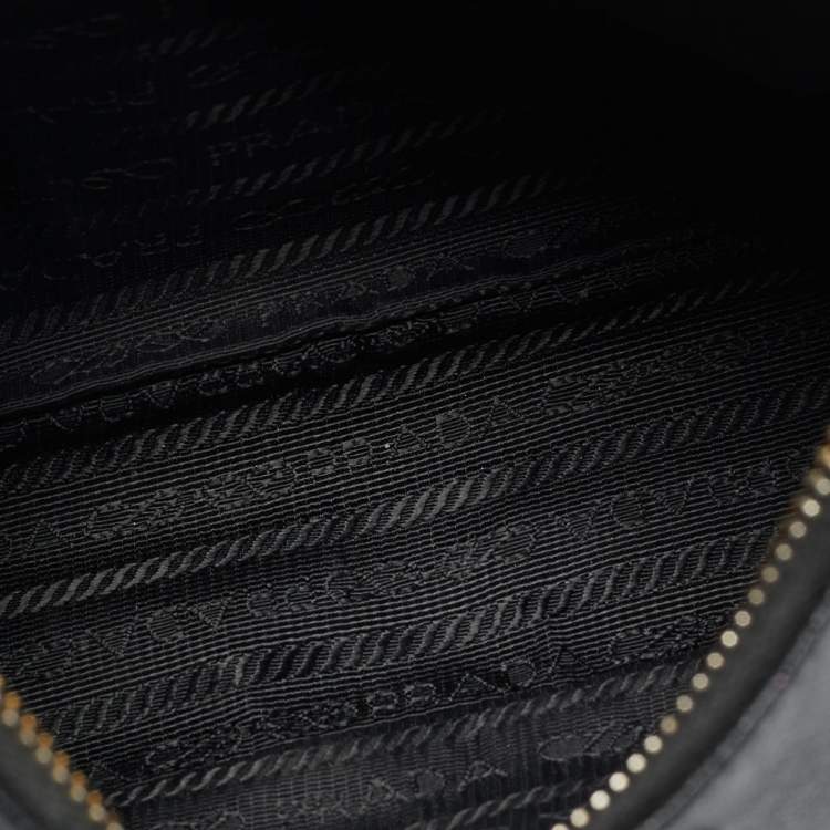 Pre Owned Prada Re-Edition 2005 Black Saffiano Lux Leather Shoulder Bag