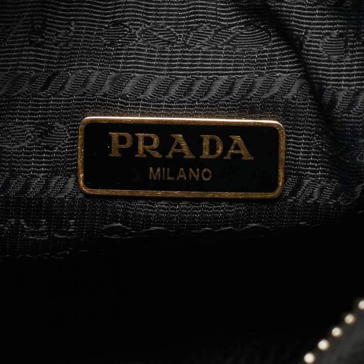 Pre Owned Prada Re-Edition 2005 Black Saffiano Lux Leather Shoulder Bag