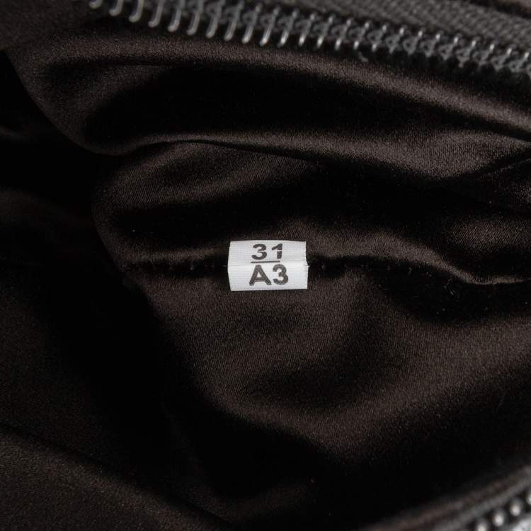 Pre Owned Prada Black Mini Satin Crystal Re Edition 2000 Shoulder Bag