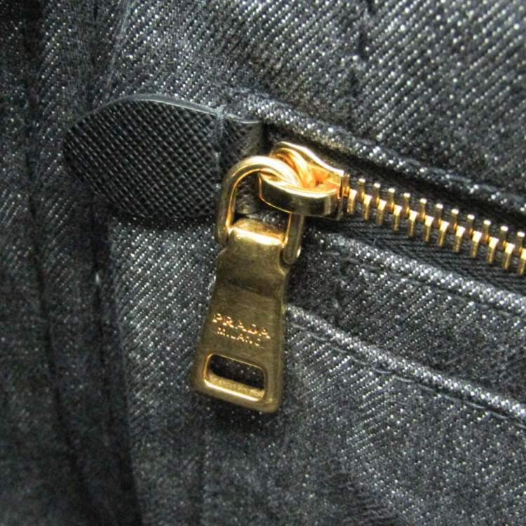 Pre Owned Prada Canapa S Size Canvas Shoulder Bag Tote Bag Black