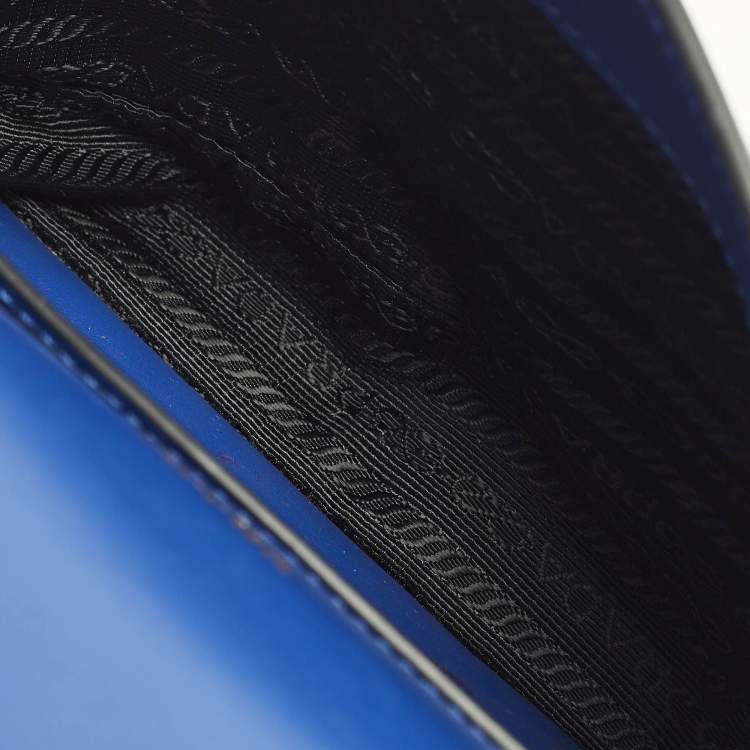 Pre Owned Prada Cahier Royal Blue/Black Leather Convertible Belt Bag