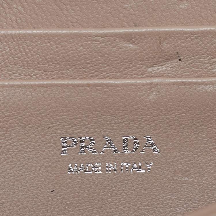 Pre Owned Prada Sidonie Beige Leather Flap Chain Crossbody Bag