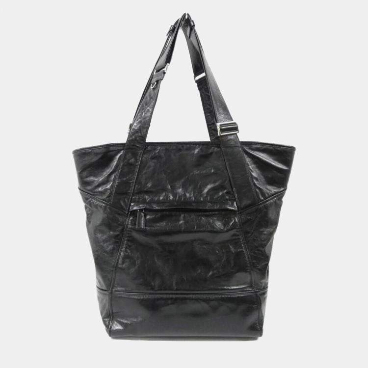 Pre Owned Prada Black Leather Handbag
