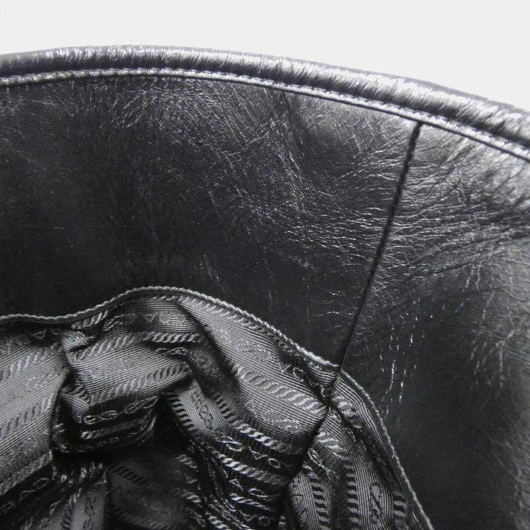 Pre Owned Prada Black Leather Handbag