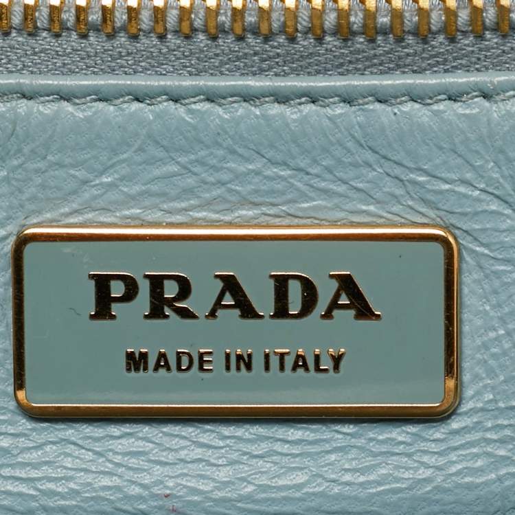 Pre Owned Prada Frame Ombre Blue/Brown Python Chain Bag