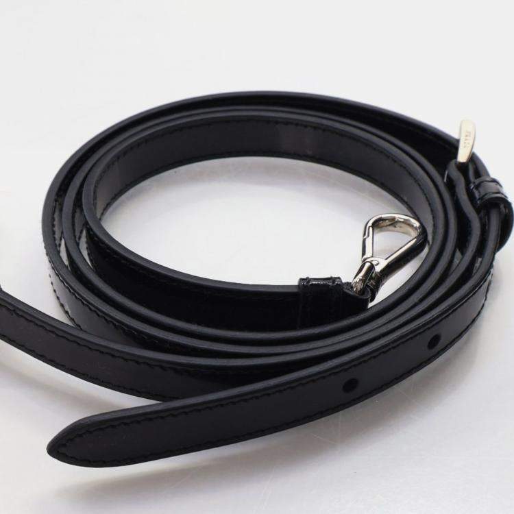 Pre Owned Prada Large Black Patent Galleria Double Zip Handbag