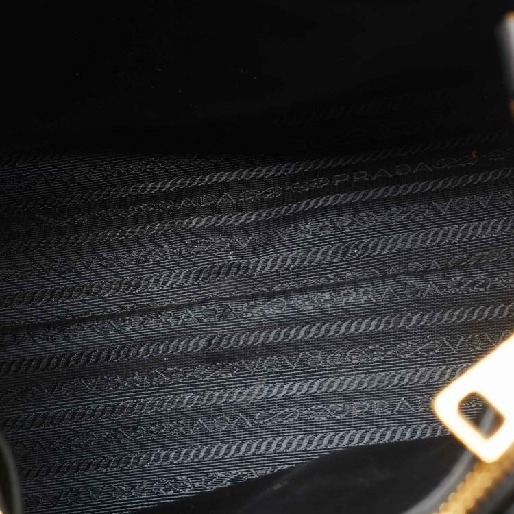 Pre Owned Prada Esplanade Black Saffiano Lux and City Leather Tote