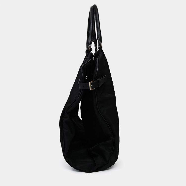 Pre Owned Prada Enameled Nylon Triangle Garment Bag