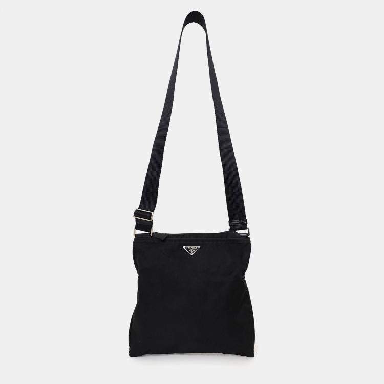 Pre Owned Prada Black Nylon Messenger Bag