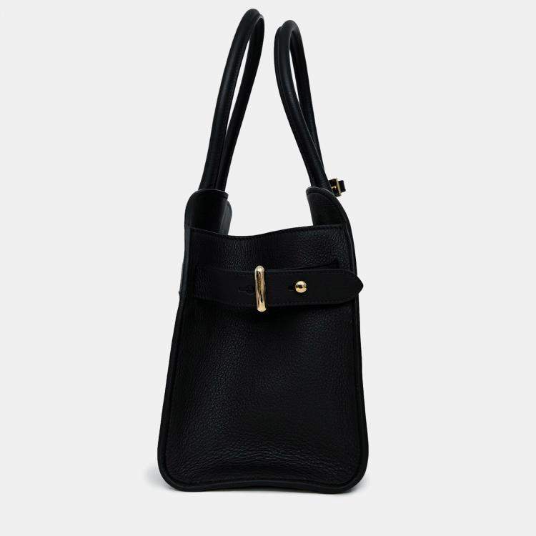 Pre Owned Prada Black Leather Medium Tote Bag