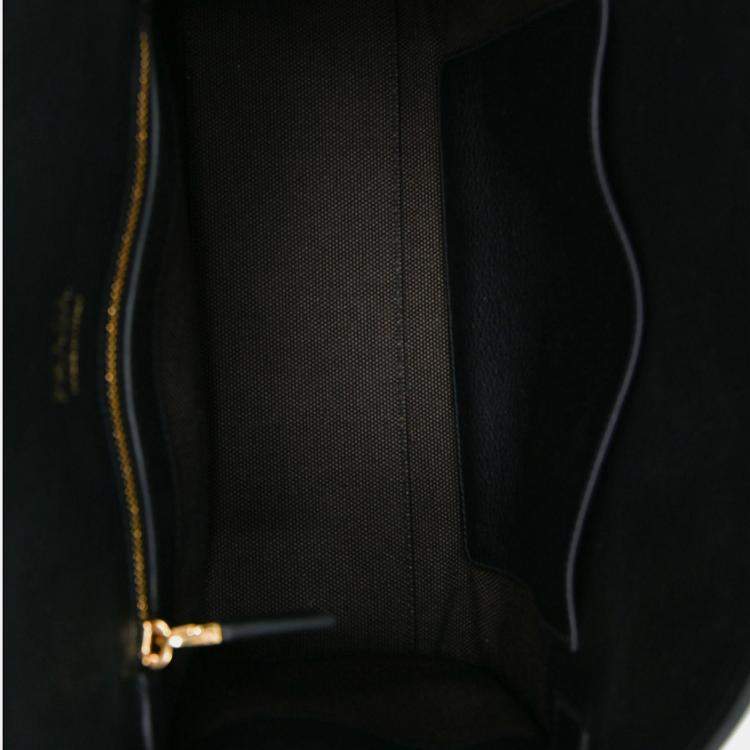 Pre Owned Prada Black Leather Medium Tote Bag