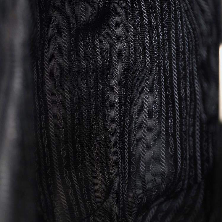 Pre Owned Prada Silver Leather Dressy Gaufre Bag