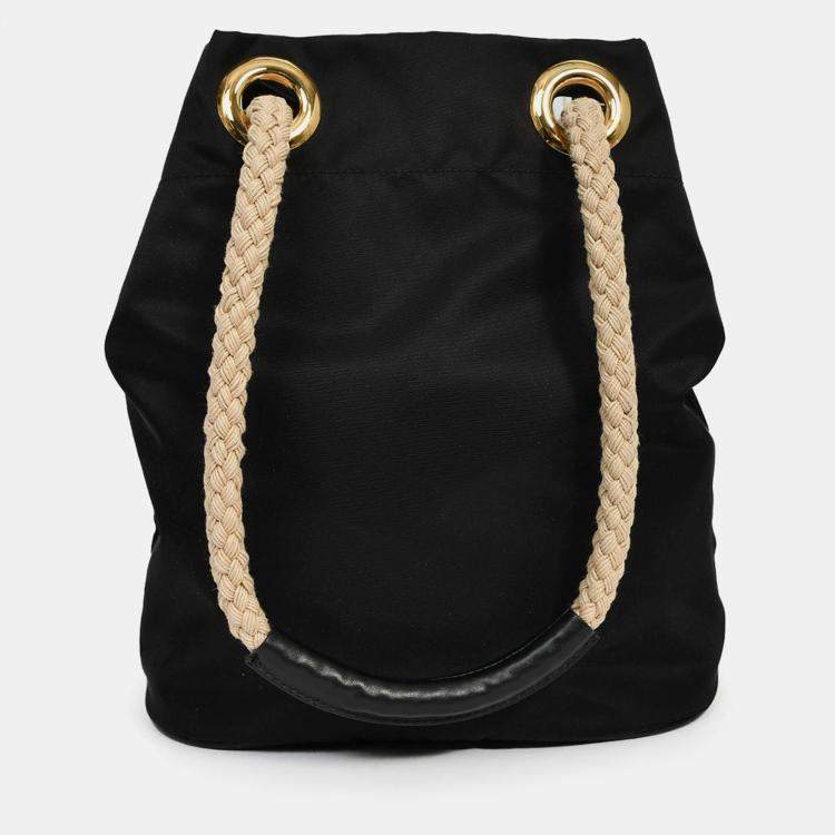 Pre Owned Prada 2025 Black Re-Nylon Mariner Bucket Bag