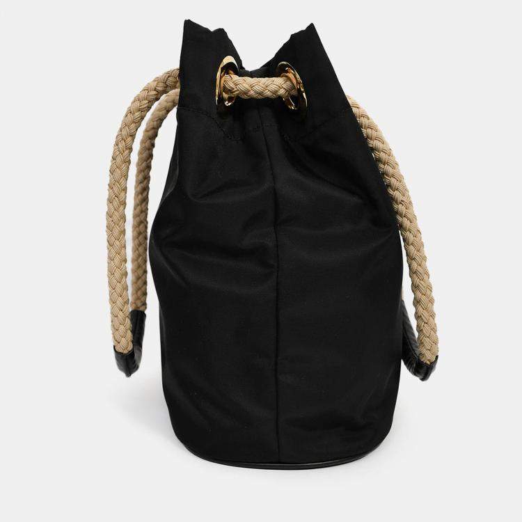 Pre Owned Prada 2025 Black Re-Nylon Mariner Bucket Bag