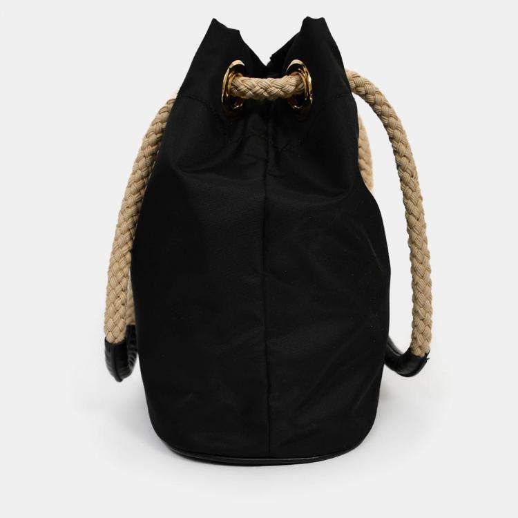 Pre Owned Prada 2025 Black Re-Nylon Mariner Bucket Bag