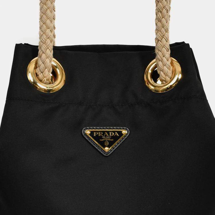 Pre Owned Prada 2025 Black Re-Nylon Mariner Bucket Bag
