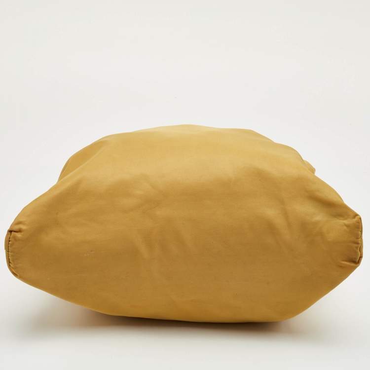 Pre Owned Prada Tessuto Yellow Nylon Shopper Tote