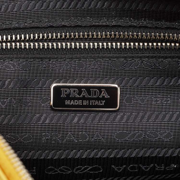 Pre Owned Prada City Fori Multicolor Leather Perforated Chain Shoulder Bag