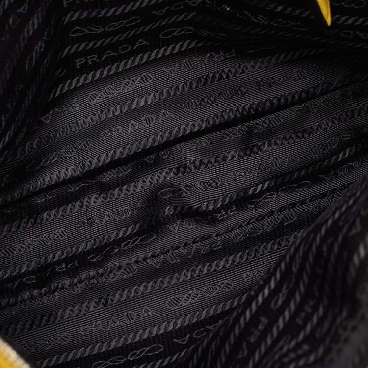 Pre Owned Prada City Fori Multicolor Leather Perforated Chain Shoulder Bag