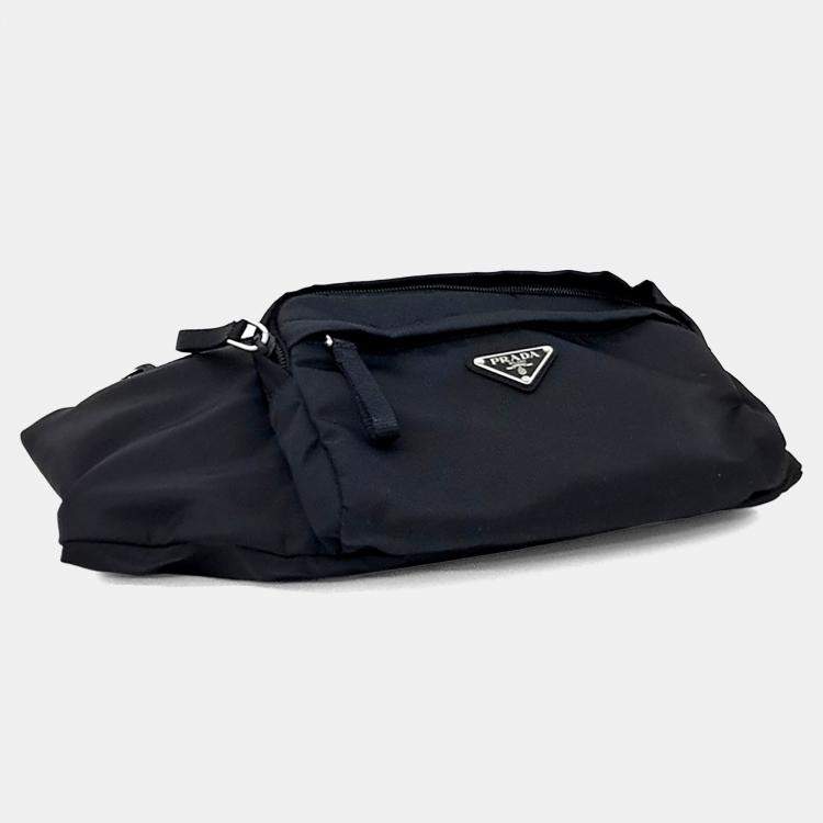 Pre Owned Prada Black Fabric Bike Bag (2VL005)