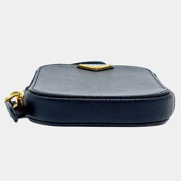 Pre Owned Prada Saffiano phone case and crossbody bag