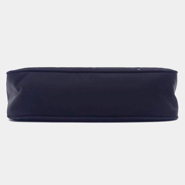 Pre Owned Prada Black Nylon Tessuto Hobo Bag (1NE515)