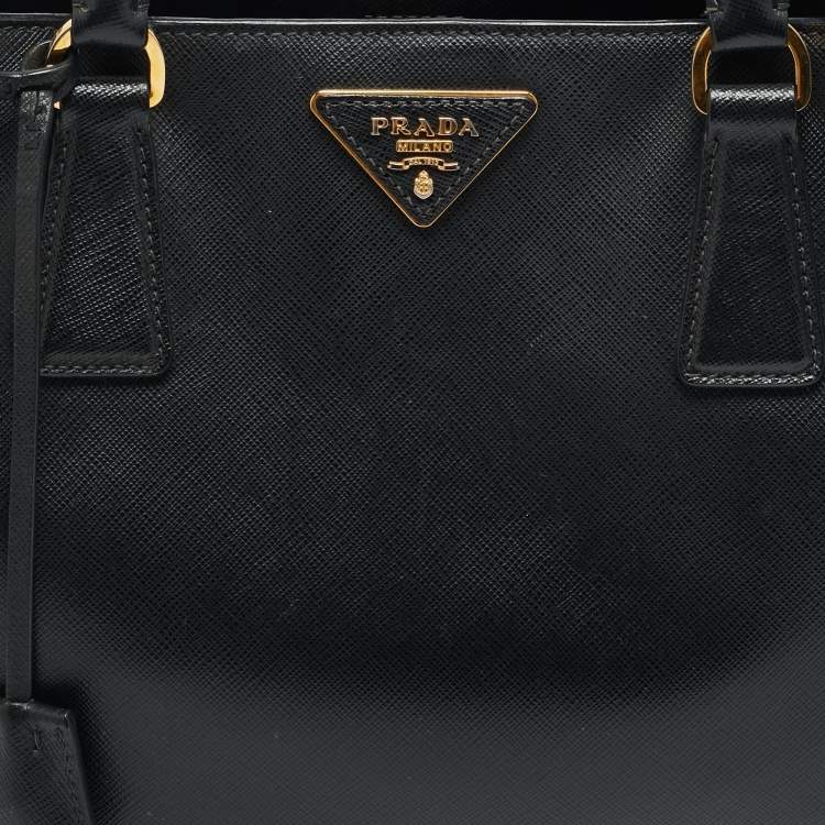 مملوكة مسبقًا Prada Open Medium Black Saffiano Lux Leather Tote