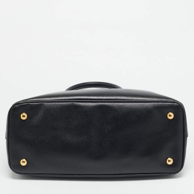 مملوكة مسبقًا Prada Open Medium Black Saffiano Lux Leather Tote