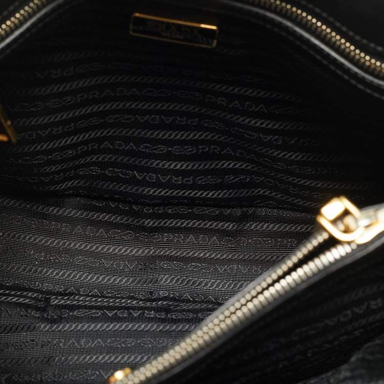 مملوكة مسبقًا Prada Open Medium Black Saffiano Lux Leather Tote
