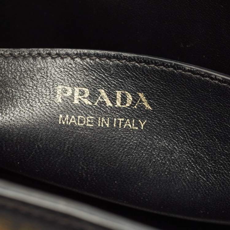 Pre Owned Prada Esplanade City Black Saffiano Leather Crossbody Bag