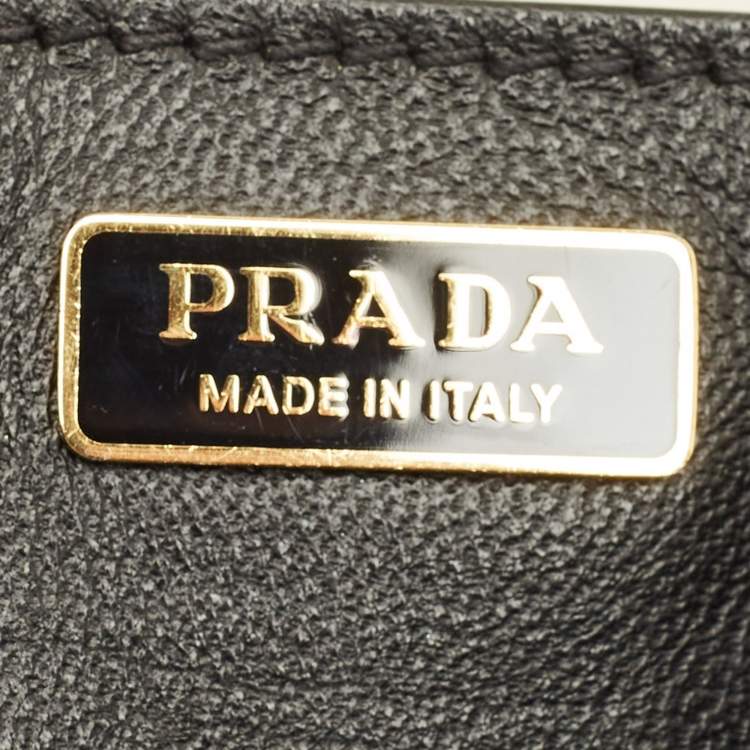 Pre Owned Prada Cahier White Leather Flap Shoulder Bag
